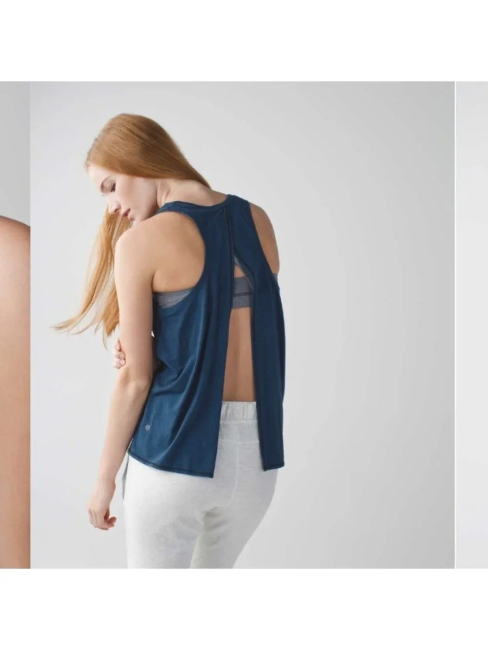 Lululemon All Tied Up Tank Wee Stripe Heathered Black Poseidon